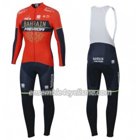 Tenue Maillot M/L + Collant à Bretelles 2018 Bahrain Merida N001